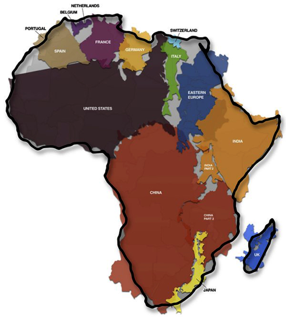 La Taille Du Continent Africain